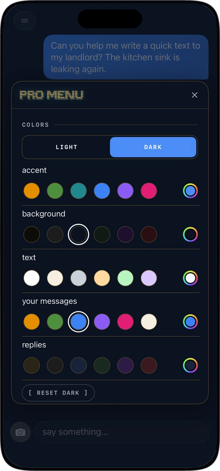 Custom colors